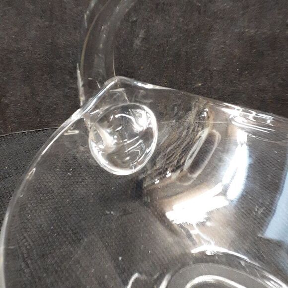 Vtg. Duncan Miller MCM clear glass Swan towel floral trinket bowl - Picture 11 of 14